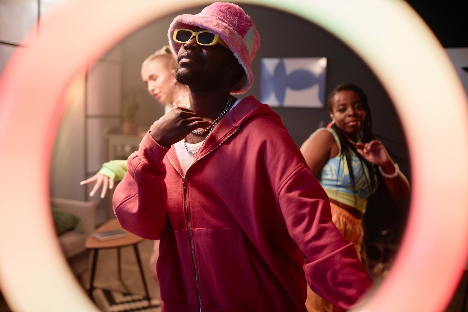 Dance Group Recording Video for Social Media